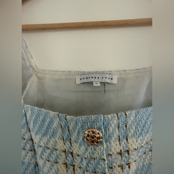 Endless Rose Cropped Tweed Top, size large. - Picture 4 of 7